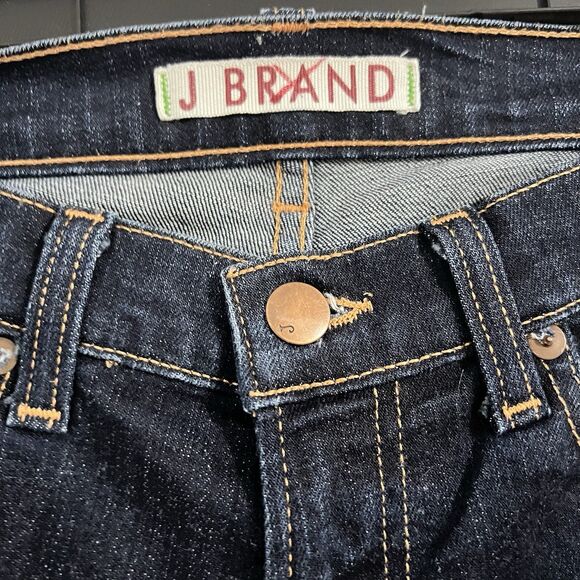 J. Brand Jeans Women's Size 24 Low Rise Straight Dark Wash The Blue Preppy Y2K - Picture 3 of 7